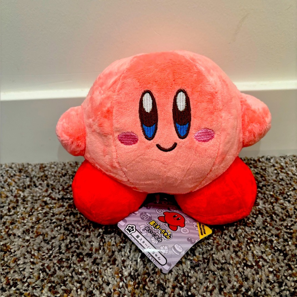 Mini Pink Happy Kirby Nintendo Stuffed Plush Toy - Picture 1 of 1